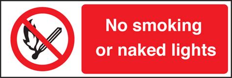 No Smoking Or Naked Lights Sign