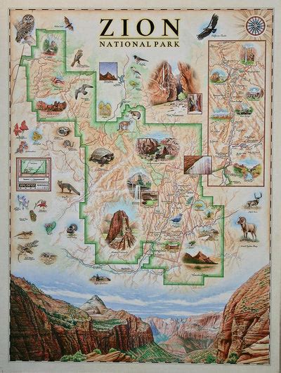 Xplorer Maps Releases Hand Drawn Zion National Park Map