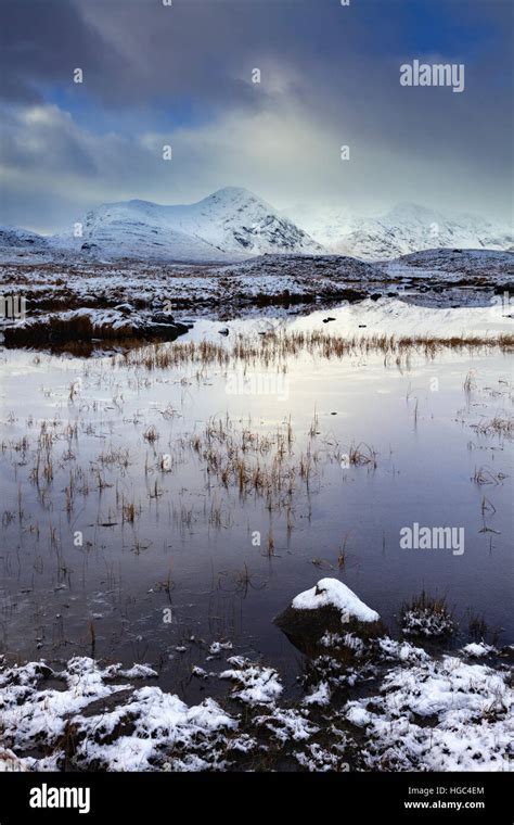 Black Mount Captured From The River Ba On Rannoch Moor In The Scottish