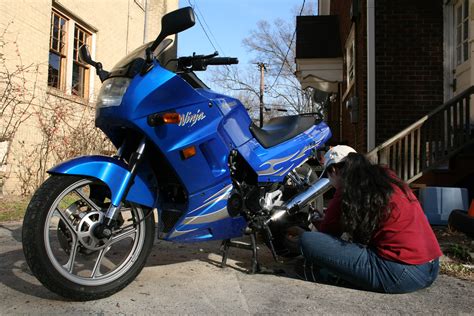 It's nimble, light, and gets great gas milage. Kawasaki Ninja Motorcycle 250