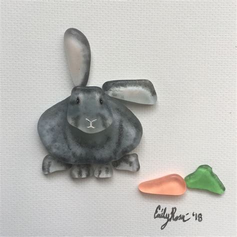 Bunnies Are The Best Seaglass Seaglassart Bunny Bunnies Rabbit Каменное искусство