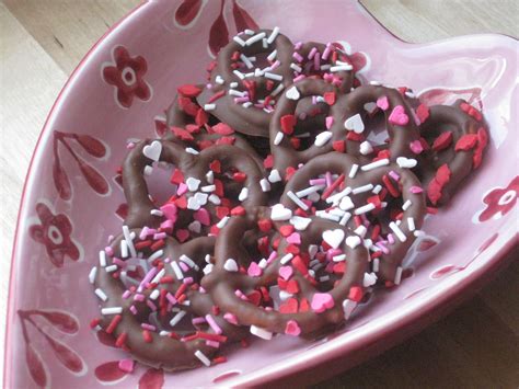 Decorate with drizzles or sprinkles for a holiday treat. Milk Chocolate Covered Valentine's Pretzels | Chocolate ...