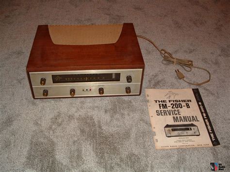 Fisher Fm 200 B Tuner With Wooden Case And Service Manual Photo