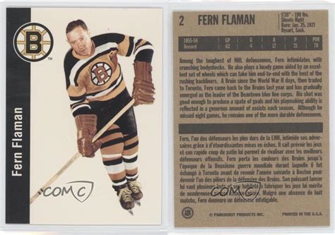 1994 95 Parkhurst 1956 57 Missing Link 2 Fern Flaman Boston Bruins