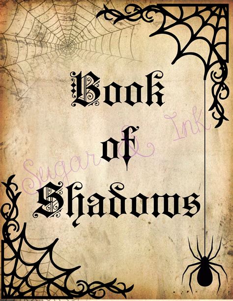 Book Of Shadows Printables Printable Templates