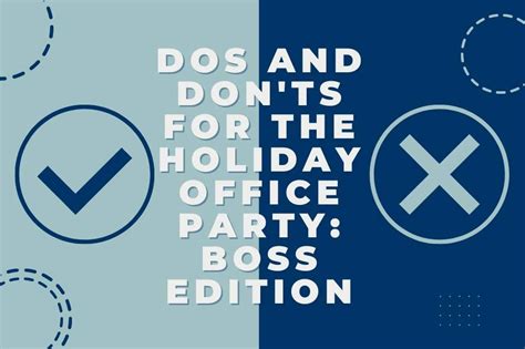 Dos Donts Office Holiday Party Boss Edition Af Consulting Team