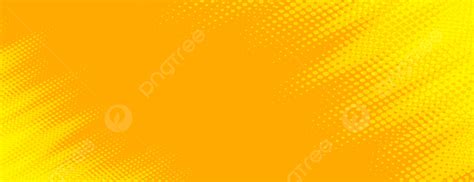 Bright Yellow Banner With Halftone Effect Background Abstract Banner