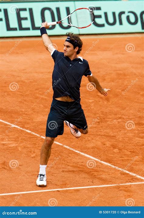 Roger Federer At Roland Garros 2008 Editorial Image Image Of Federer