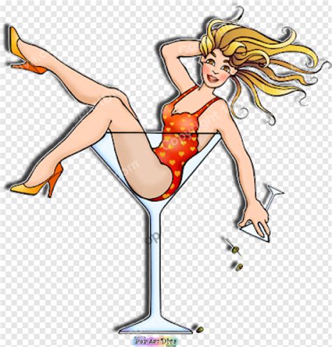 Pin Up Girl Going A Little Retro With My Pin Up Girl In A Martini Png Download 372x389