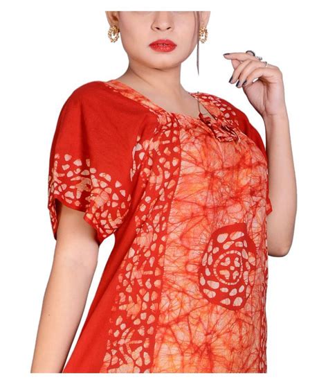 Buy Rajeraj Cotton Nighty And Night Gowns Red Online At Best Prices In India Snapdeal