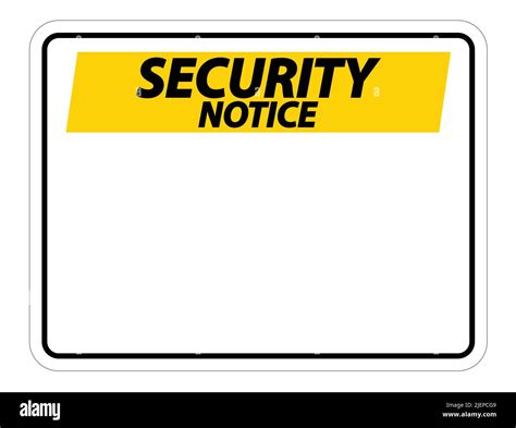 Symbol Security Notice Sign Label On White Backgroundvector