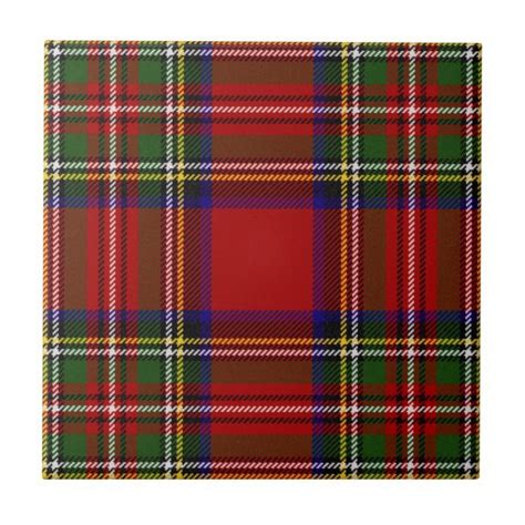 Royal Stewart Clan Tartan Plaid Pattern Ceramic Tile Zazzle Plaid