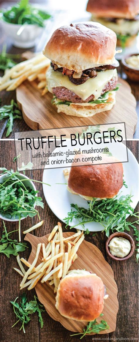 Remove the pan from the heat and allow to cool. Truffle Burgers with Balsamic Glazed Mushrooms and Onion ...