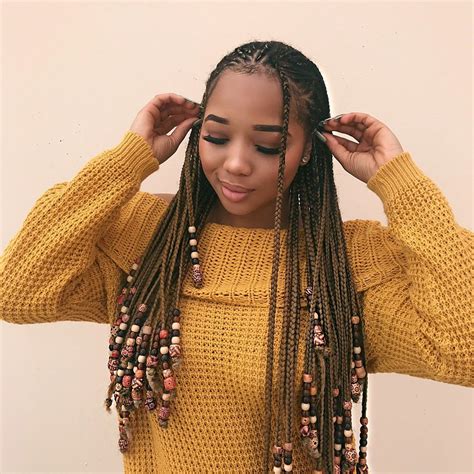 Hiii friends i finally made it a point to use my beader and create a cute braided hairstyle with beads. 12 Gorgeous Braided Hairstyles With Beads From Instagram ...