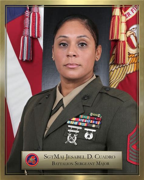 Sergeant Major Jesabel D Cuadro 3d Marine Logistics Group Leaders Bio