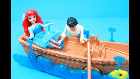 ariel and eric s boat ride review disney little mermaid princess youtube