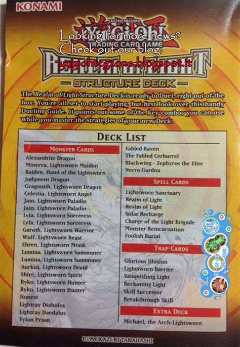 Deck help posts must contain a short description on what you need help with, or what you would like your deck to specifically improve on. Realm of Light Structure Deck - Spoiler Lightsworn ...