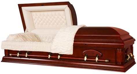 Columbia Solid Mahogany Wood Caskets With Velvet Interior Overnight