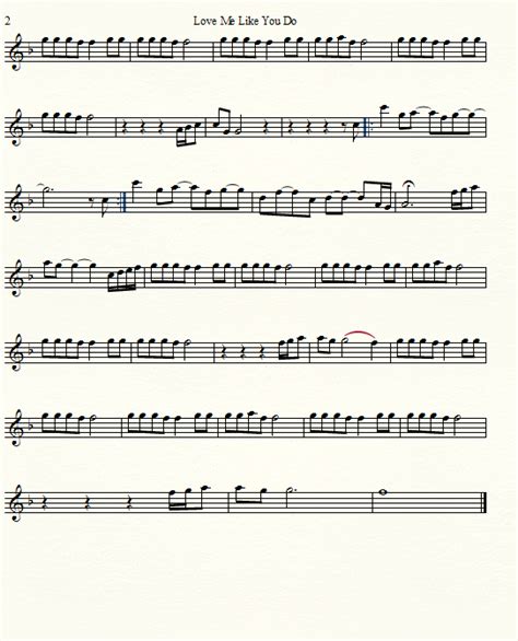 Musical Mania Love Me Like You Do By Ellie Goulding Violin Sheet Music