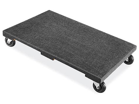 Solid Top Carpeted Dolly 36 X 24 4 Casters H 8378 Uline