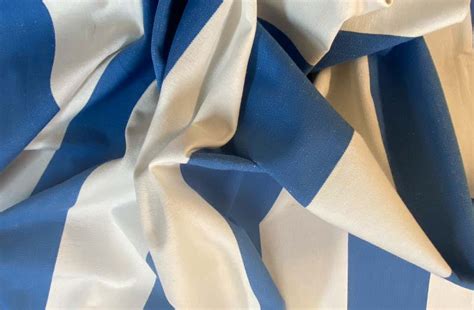 Blue And White Stripe Fabric Wide Mediterranean Blue Stripe Cotton