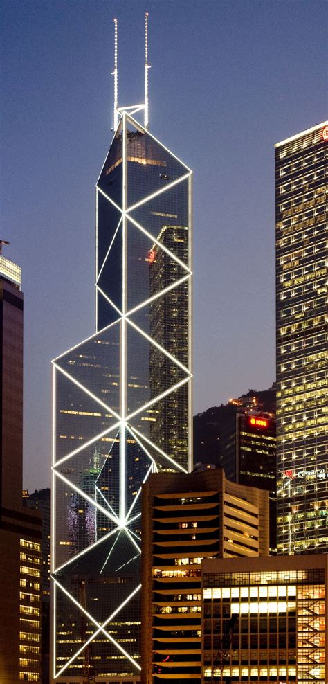 Bank Of China Tower Hong Kong By I M Pei Partnersand Sherman Kung Associates A