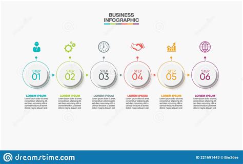 Business Data Visualization Timeline Infographic Icons Designed For Abstract Background
