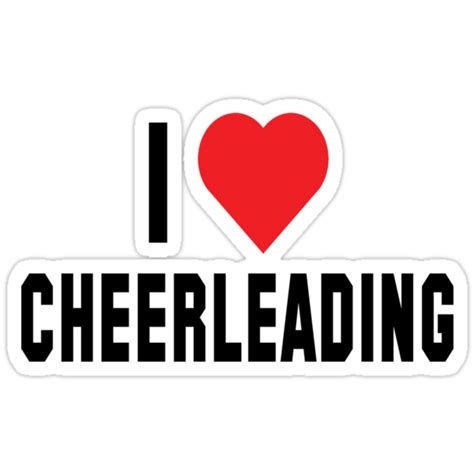 Cheerleader I Love Cheerleading Stickers By Sportst Shirts Redbubble