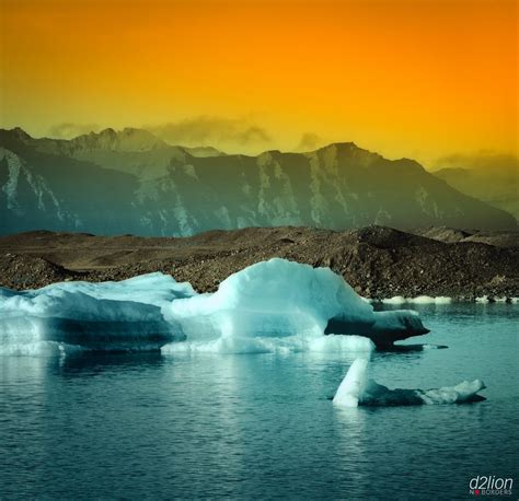 Icebergs On The Jökulsárlón Glacial Lagoon In Iceland Nature Photo