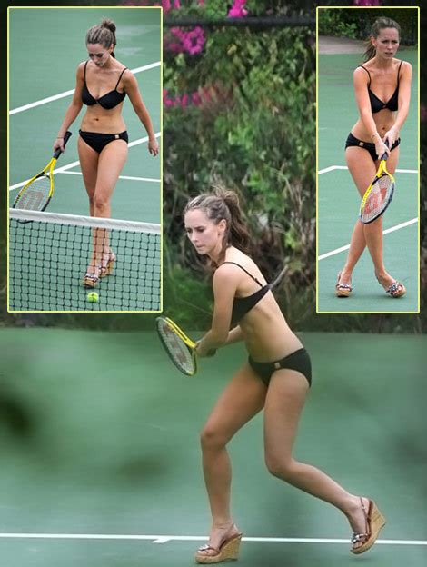 Jennifer Love Hewitt Playing Tennis Wearing High Heels Stylefrizz