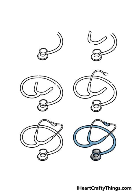 Stethoscope Drawing How To Draw A Stethoscope Step By Step