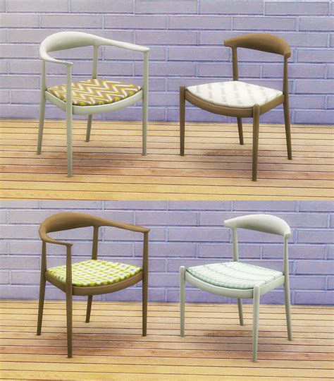 Sims 4 Ccs The Best Danish Dining Chairs By 4prezsims4