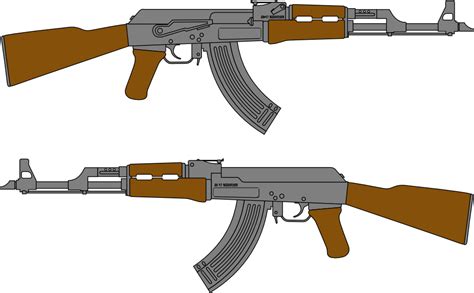 Onlinelabels Clip Art Ak 47 Rifle Vector Drawing
