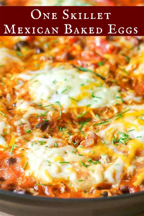 The secret is jarred apricot preserves; Mexican Baked Eggs (One Skillet) • Domestic Superhero