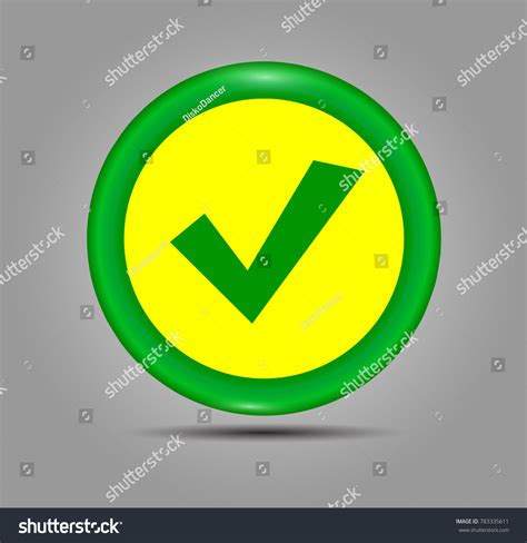 Green Check Mark Icon Circle Tick Stock Illustration 783335611