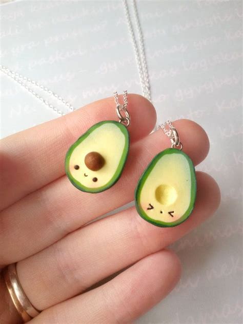 Check spelling or type a new query. Green Avocado Necklace, vegan jewelry, clay charms, kawaii ...