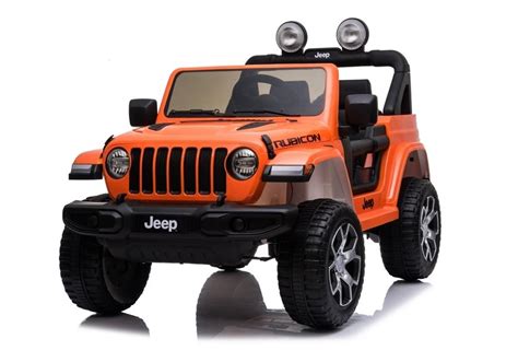 jeep wrangler rubicon orange electric ride  car electric ride