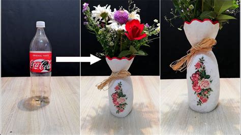 Make Flower Vase From Plastic Bottle Very Easy Diy Bottles