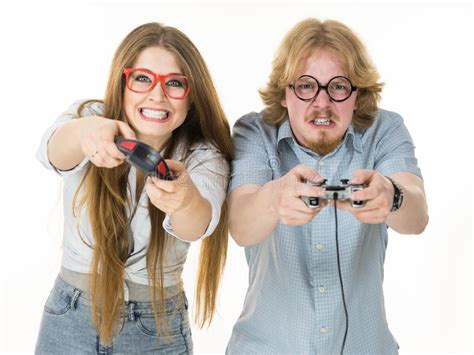 Gaming Couple Playing Games Stock Photo Image Of Women Gamer 119078050