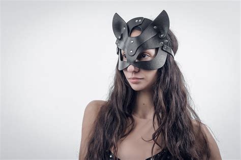 Sexy Cat Mask Face Cat Mask Face Mask Leather Cat Mask Etsy