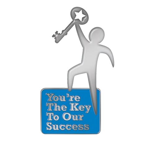 Youre The Key To Our Success Lapel Pin With Card
