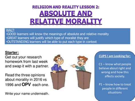 Religion And Morality 29 Absolute And Relative Morality Teaching