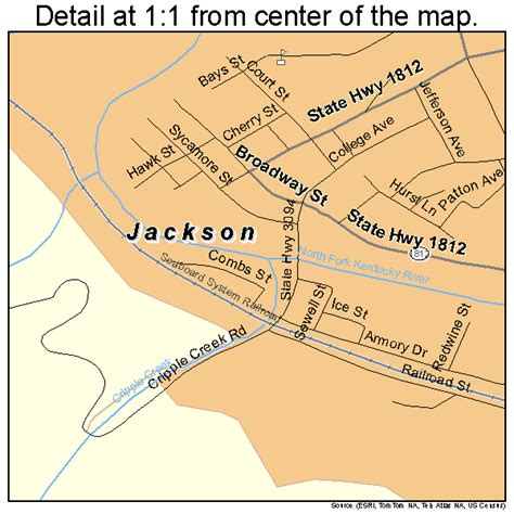 Jackson Kentucky Street Map 2139952