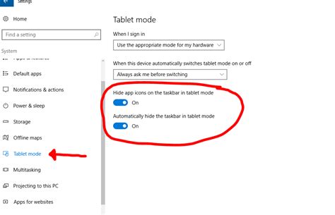 Taskbar Problem When Switch To Tablet