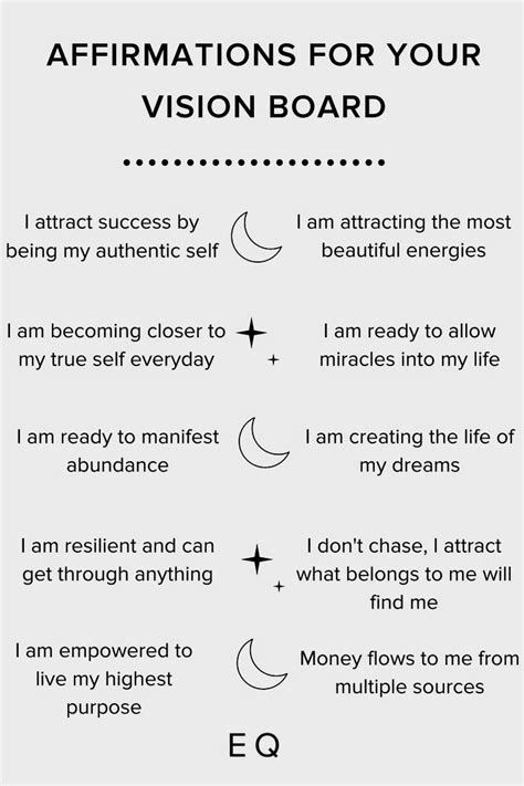 Affirmations For Your Vision Board Artofit