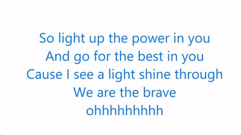 Lenka We Are The Brave Lyrics Video Youtube