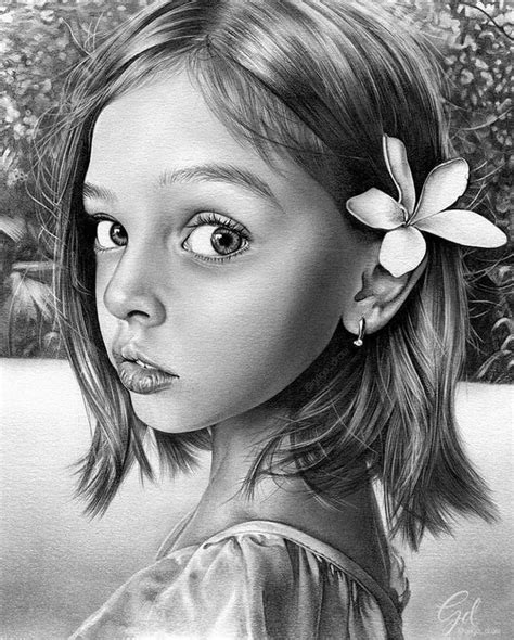 Portrait Pencil Drawing Girl By Grigo Draw Pencil Drawings Portrait