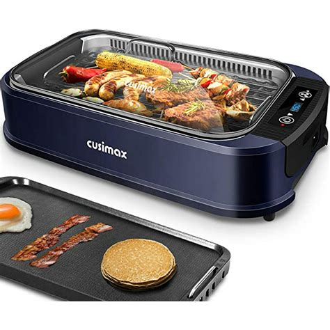 Indoor Grill Electric Grill Griddle Cusimax Smokeless Grill Portable