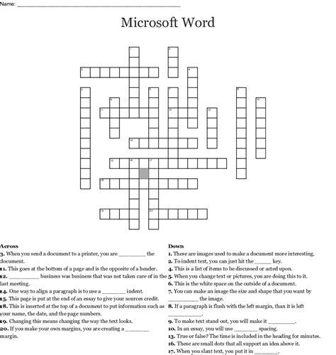 Use our crossword puzzle maker to create your own crossword puzzle with custom words and clues to quiz kids on vocabulary, reading comprehension the answer word should be at the beginning of each line followed by a comma, and then followed by the word's clue. Get 34+ Crossword Puzzle Maker In Microsoft Word