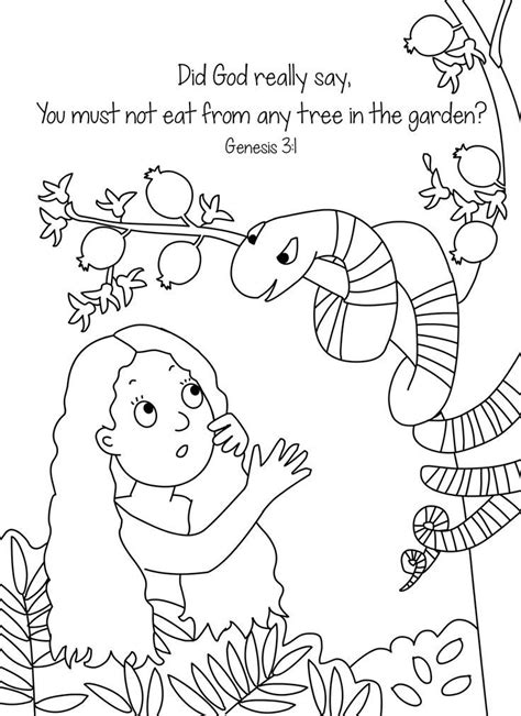 (3) they would live in satan's terrible home. adam and eve coloring pages with bible verse 103 best adam ...